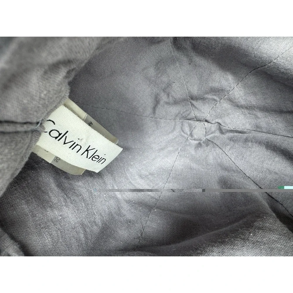 Calvin Klein Fitted Newsboy Caby Shorty Cotton‎ Hat Comrade Logo CK Gray